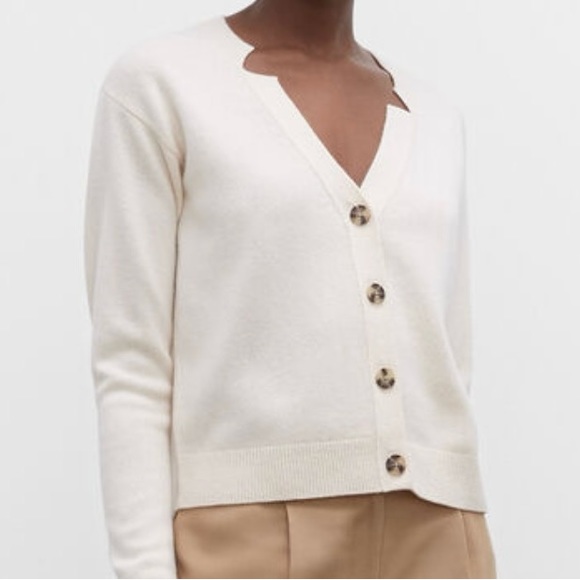 NWT $259 club Monaco Cashmere cardigan top. Sz XL . Color Praline - Picture 1 of 8